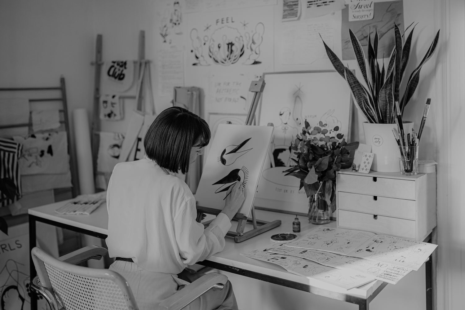 Business Leipzig Sachsen Fotografin Fotograf Portraits Branding Illustratorin Künstlerin Eva Feuchter Fotos Website Design Sophia Molek Photography